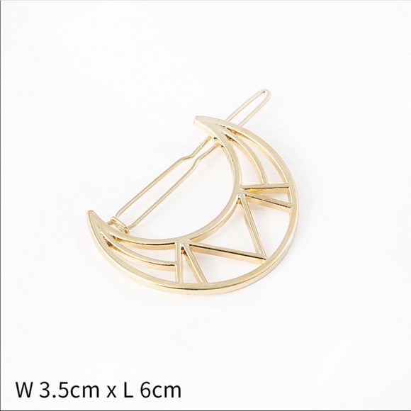 3/$30 Geometric Moon Hair Clip - Picture 6 of 7
